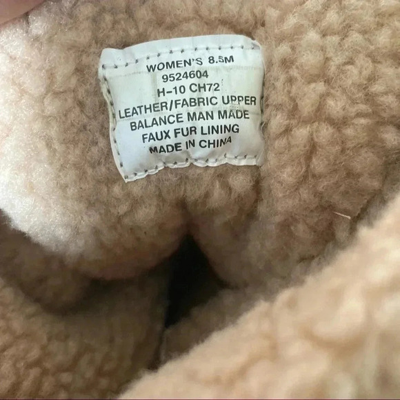 Sperry brown leather wedges faux fur  lining boots - Picture 4 of 7